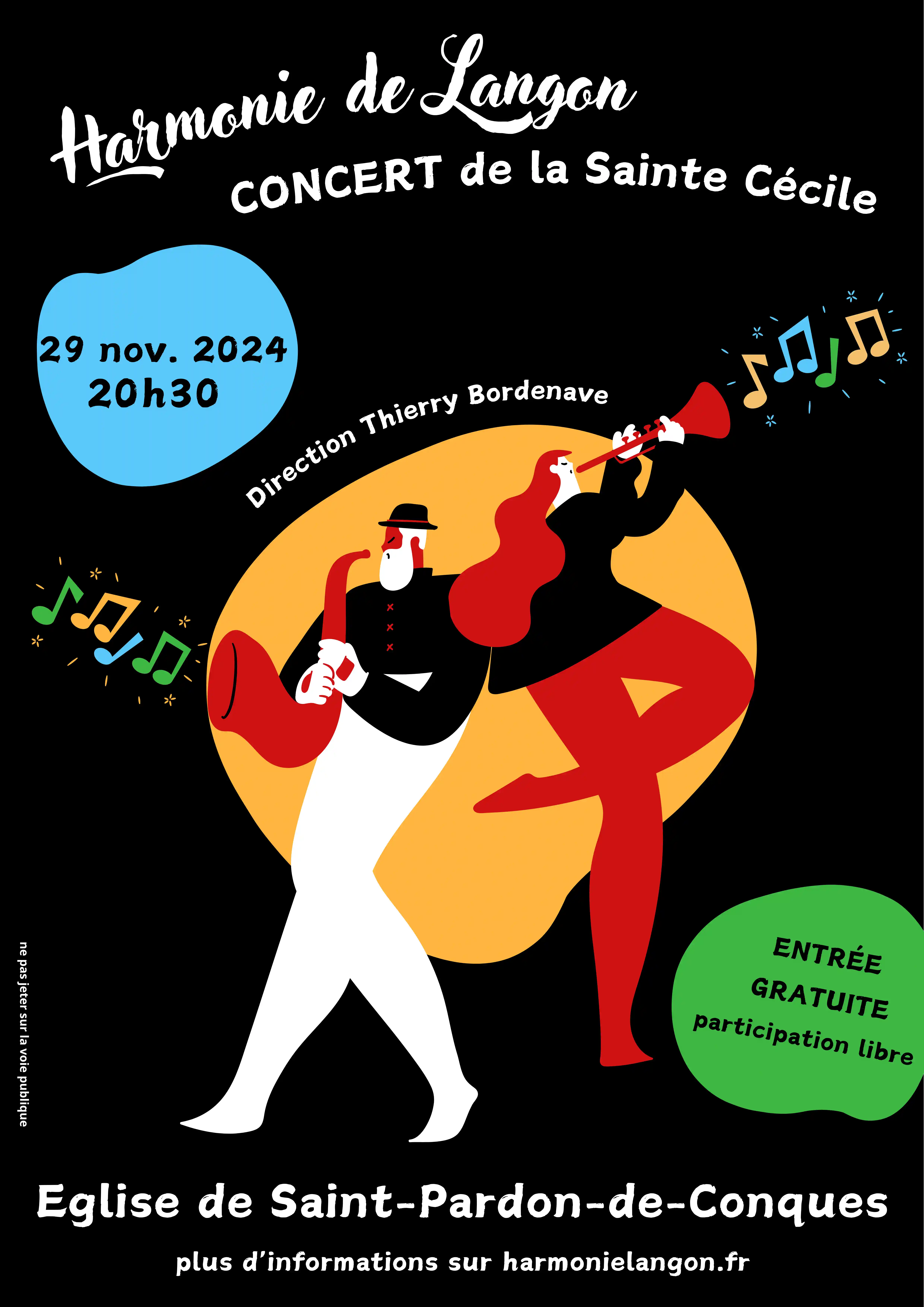 Flyer des concerts La Scène en Fête en juin 2024 au Hall Polyvalent de Bazas.